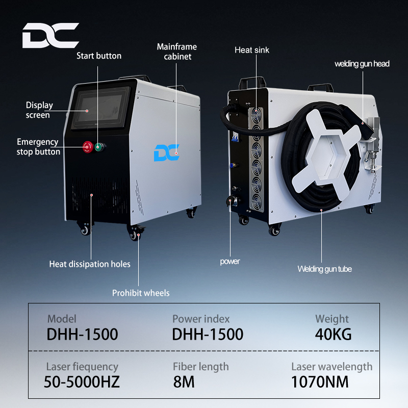 China 4 in 1 Handheld Portable Laser Welder 800w 1200w 1500w 2000w Air Cooling Laser Cutting And Welding Machine for Metal