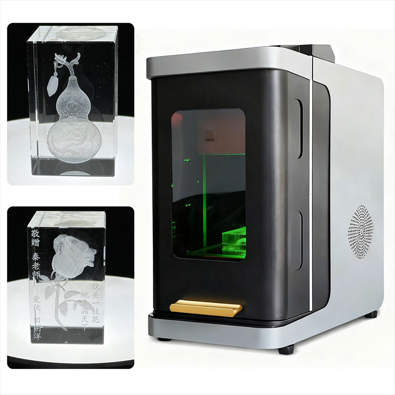Uv 3d Photo Laser Printer Glass Crystal Cube Inner Laser Marking Engraving Machine