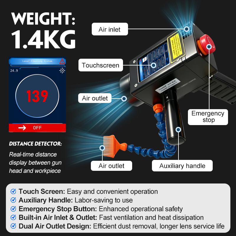 300W 500W 1000W Hand-push Pulsed Laser Cleaning Machine China Manufacturer - DC Laser
