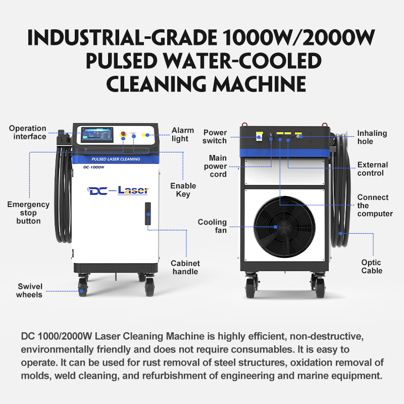 1000W/2000W Water Cooled Cabinet Pulse Cleaner
