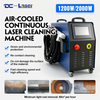 800W 1200W 1500W 2000W Air-cooled Handheld Continuous Cleaning Machine Handheld Portable Metal Rust Removal Laser Cleaner Industrial Continuous Laser Cleaning Machine Price
