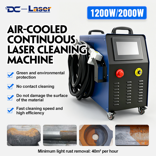 800W 1200W 1500W 2000W Air-cooled Handheld Continuous Cleaning Machine Handheld Portable Metal Rust Removal Laser Cleaner Industrial Continuous Laser Cleaning Machine Price